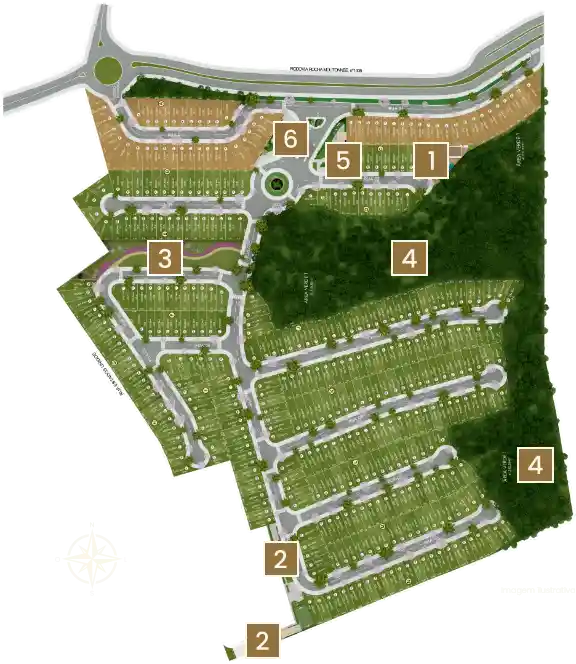 Mapa da implantação do condomínio